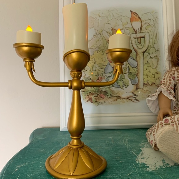 Retired Light up Disney Parks Beauty & the Beast Lumiere Candelabra - Picture 2 of 3